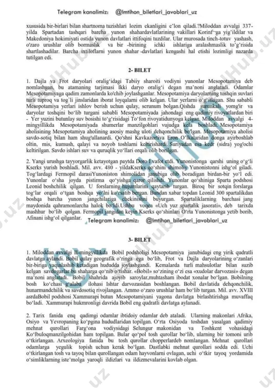 6-sinf tarix 2019 imtihon javoblari - Page 3