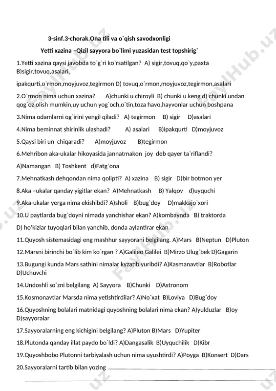 3-s.kasr haqida tushuncha test toopshirig`i - Page 3
