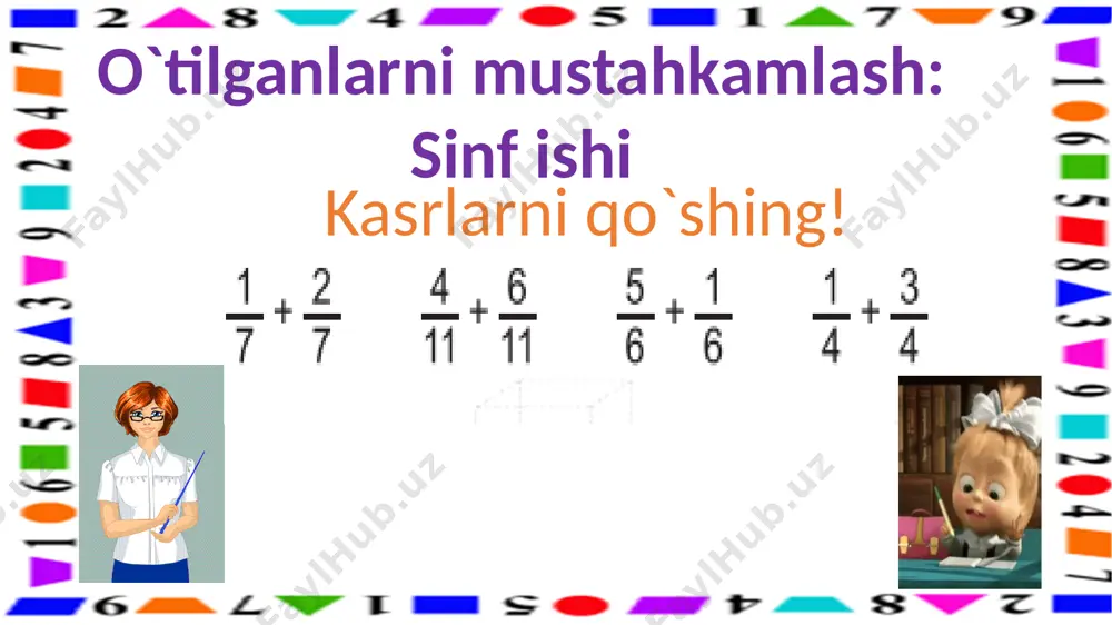 3-s.bir xil maxrajli kasrlarni ayirish.8-dars - Page 3