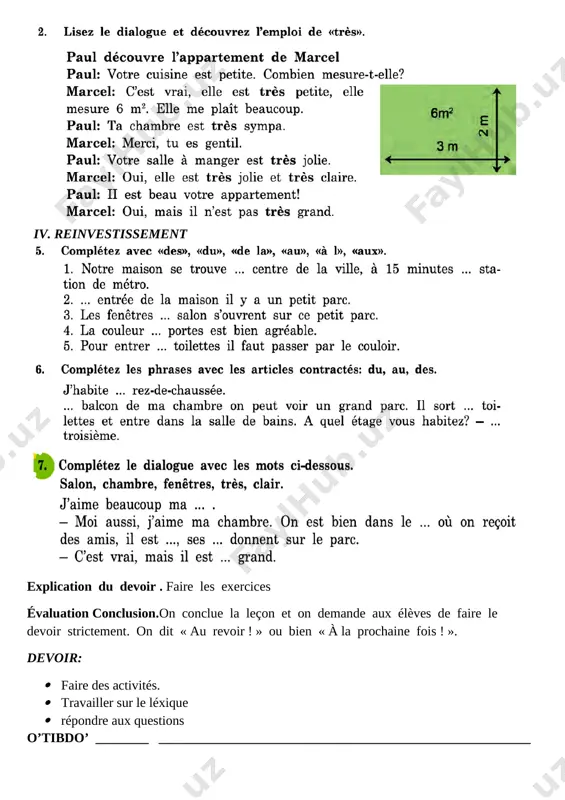 6-sinf fransuz tili ii-chorak - Page 3