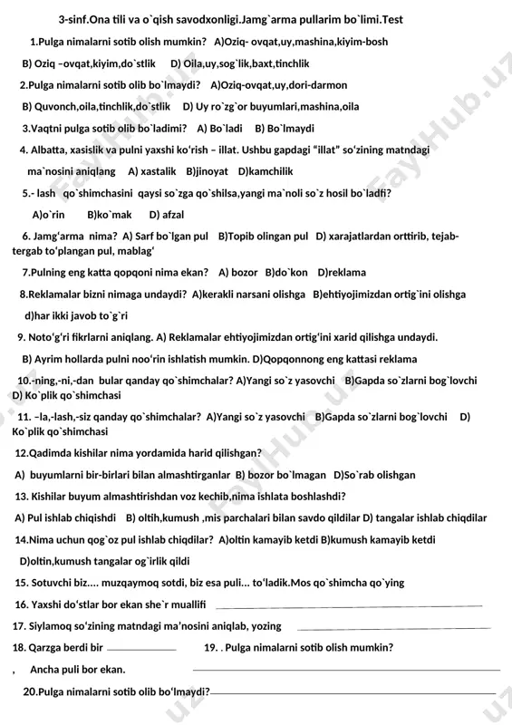 3-sinf.2-chorak.matematika.ona t va o` s.test.21.12.2022 - Page 3