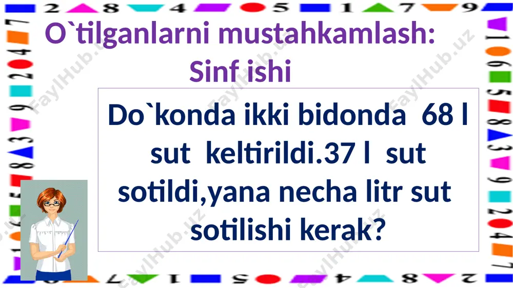 3-s.ko`paytirish va bo`lishga doir masalalar.27-dars - Page 3