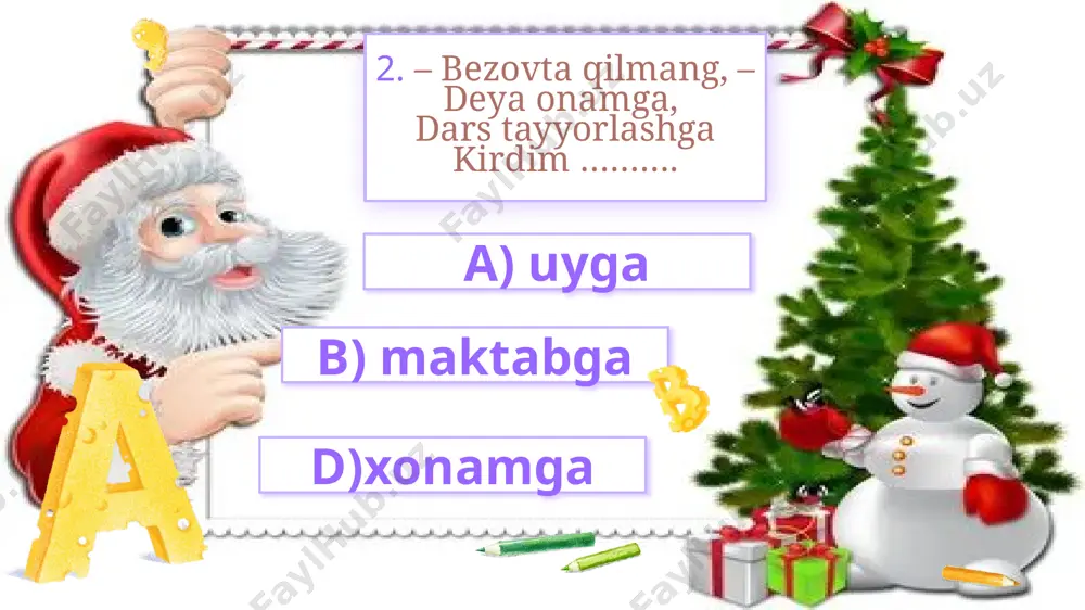 3-s.tomorqa bo`limini mustahkamlovchi test - Page 3