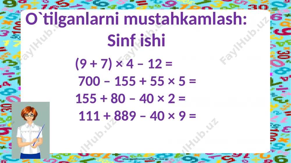 3-sinf.3 xonali sonni bir xonali songa ko`paytirish.7-mavzu - Page 3