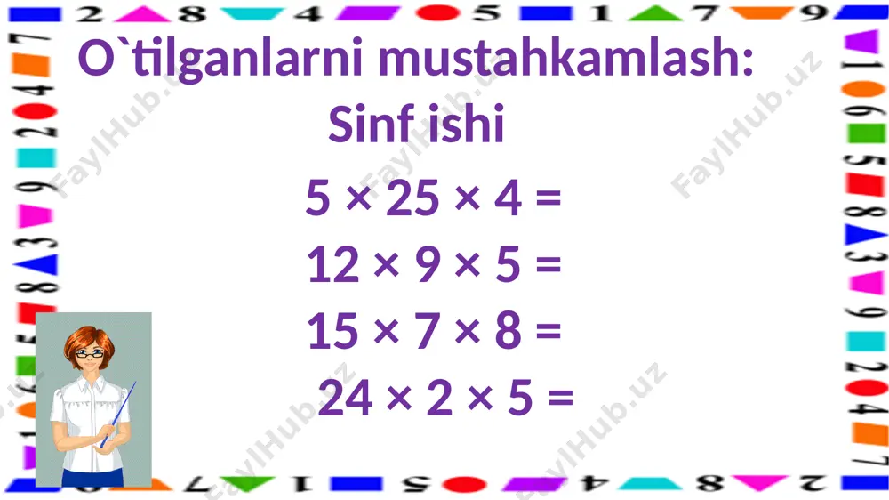 3-s.2xonali sonni 1 xonali songa ko`paytirish.6-m - Page 3