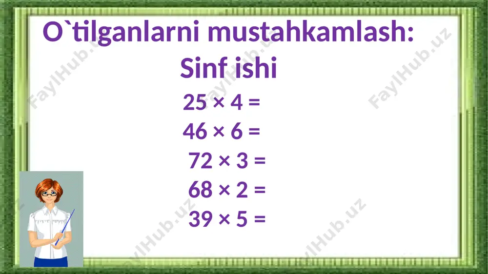 3-sinf.2xonali sonni 1 xonali songa ko`paytirish.5-mavzu - Page 3