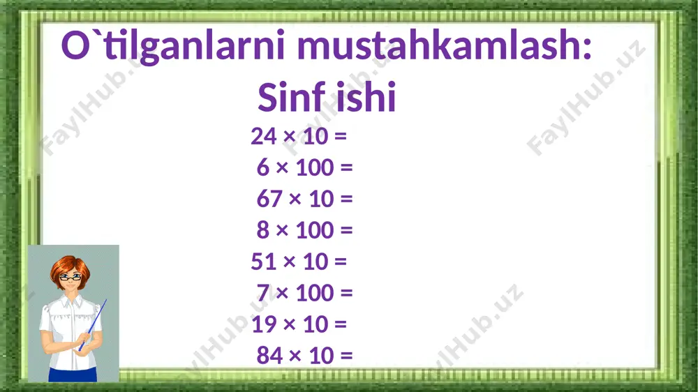 3-sinf.2 xonali sonni 1 xonali songa ko`paytirish.3-mavzu - Page 3