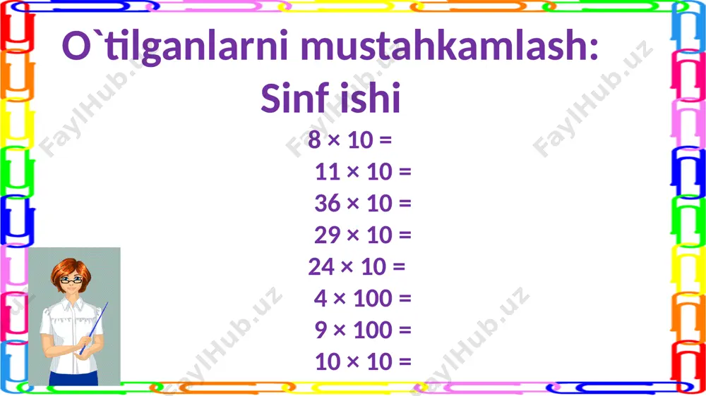 3-sinf.2 xonali sonni 1 xonali songa ko`paytirish.2-mavzu - Page 3