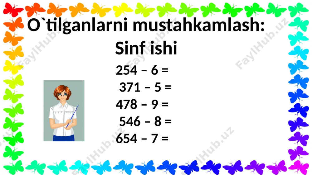 3-sinf.1000ichida sonlarni ayirish usullari.3-mavzu - Page 3
