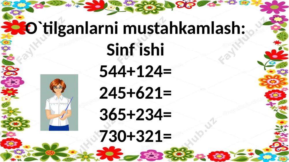 3-sinf.1000ichida sonlarni qo`shish usullari.6-dars. - Page 3