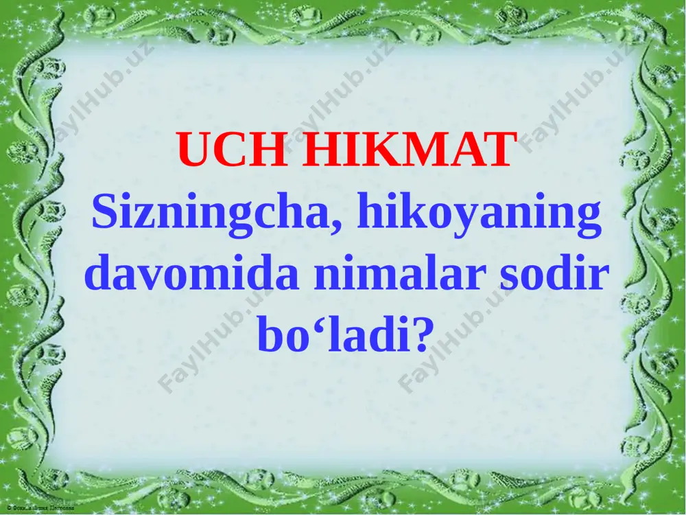 ona tili va o`qish savodxonligi. uch hikmat hikoyasi 2-qism - Page 3