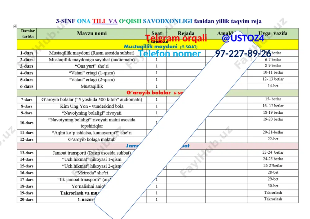 3- sinf iish rejalari 2022-2023 - Page 3