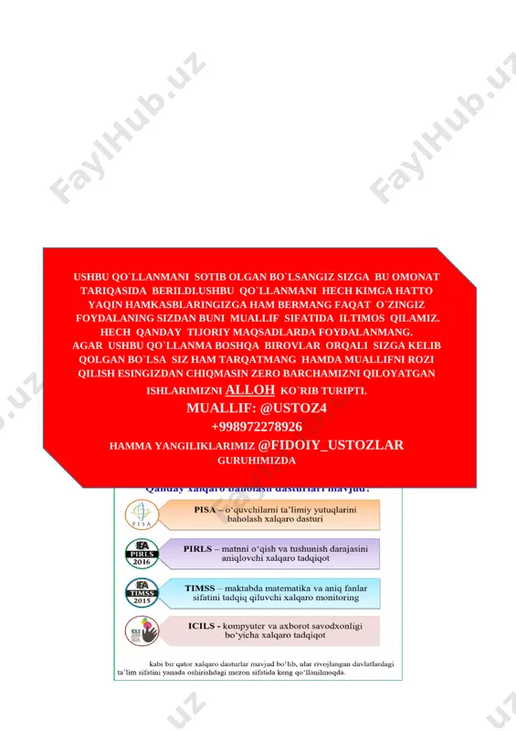 k mashg`ulotiga qatnashuvchi o`quvchilari o`rtasida 2020-2021 yangi o`quv yilining to`garak mashg`uloti davrida texnika xavfsizlik qoidalari, yo`l harakati qoidalari, yong`inga qarshi kurash chora tadbirlariga hamda ___-umumiy o`rta ta`lim maktabining barcha ichki tartib qoidalariga rioya qilish to`g`risida maxsus yo`riqnoma № o`quvchilarning f.i.sh tanishdim sana o`quvchilarning imzosi 1 2 3 4 5 6 7 8 9 10 11 12 13 14 15 16 17 18 19 20 yo`riqnoma bilan tanishtiruvchi va to`garak mashg`uloti rahbari: _________ _____________ “______________________________________” to`garagi a`zolarining ro`yxati № o`quvchilarning familiyasi, ismi tug`ilgan yili sinfi yashah manzili 1 2 3 4 5 6 7 8 9 10 11 12 13 14 15 16 17 18 19 20 to`garak rahbari ______ _______________________________ to`garak jurnal № oy kun f.i.sh 1 2 3 4 5 6 7 8 9 10 11 12 13 14 15 16 17 18 19 20 № sana mavzu uyga vazifa 1 2 3 4 5 6 7 8 9 …