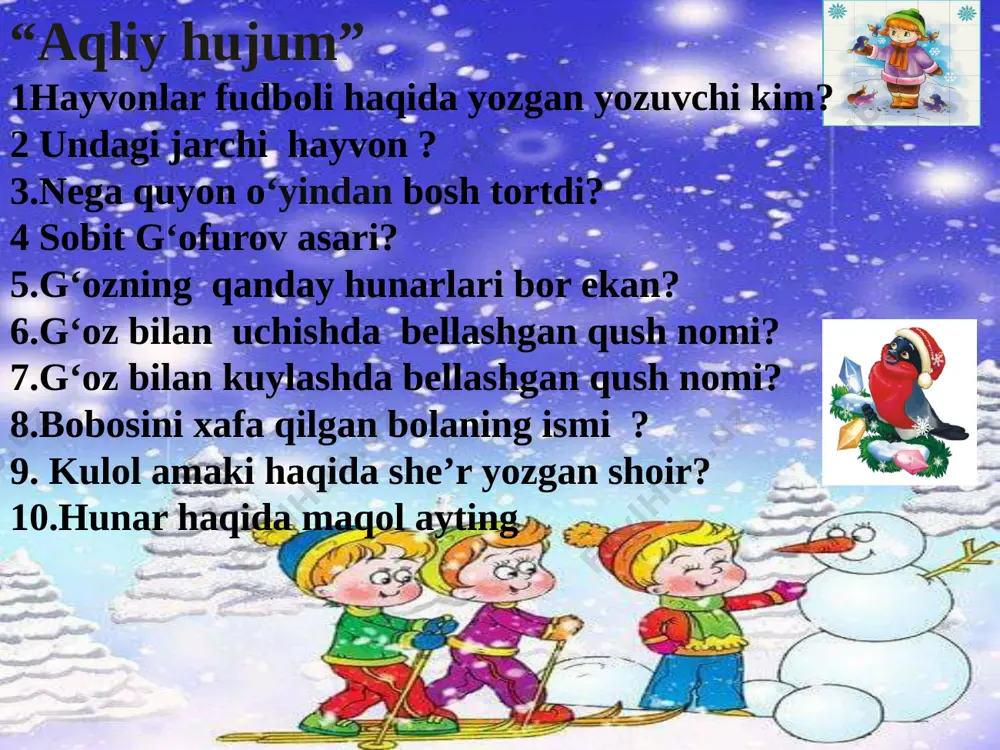 3-sinf oqish taqdimot kumush qish - Page 3