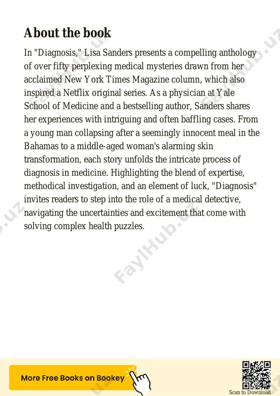 dr. hsia reflects on how vital patient narratives are in diagnosing illness. historically, up to 90% of diagnoses are made through patient stories, yet this aspect is often scan to download https://share.bookey.app/knyz6nprceb https://share.bookey.app/knyz6nprceb scan to download overlooked during medical consultations due to time constraints and a focus on factual information rather than the patient's experience. challenges in communication doctors frequently interrupt patients, leading to misunderstandings about the patient's concerns and symptoms. this lack of communication results in 25% to 50% disagreement between doctors and patients regarding chief complaints, often missing crucial aspects of the patient’s story. the issue of trust and understanding dr. hsia understands the need for a trusting relationship to facilitate an open dialogue with patients. through providing a narrative they can accept, patients gain control over their health and wellbeing. randy whittier's story the chapter narrates the experience of randy whittier, who faced severe memory loss. multiple …