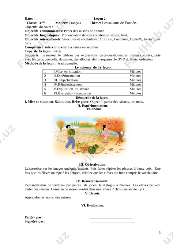 3-sinf fransuz tili ii-chorak - Page 3
