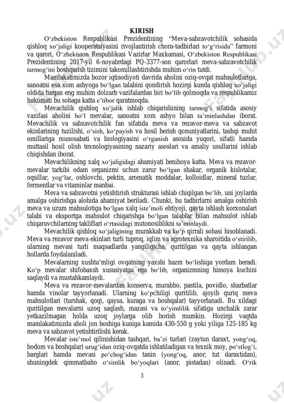 hiligi quritilib, ajoyib quriq meva mahsulotlari (turshak, qoqi, qaysa, kuraga va boshqalar) tayyorlanadi. bu xildagi quritilgan mevalarni uzoq saqlash, mazasi va to‘yimlilik sifatiga unchalik zarar yetkazilmagan holda uzoq joylarga olib borish mumkin. hozirgi vaqtda mamlakatimizda aholi jon boshiga kuniga kamida 430-550 g yoki yiliga 125-185 kg meva va sabzavot yetishtirilishi kerak. mevalar iste’mol qilinishidan tashqari, ba’zi turlari (zaytun daraxt, yong‘oq, bodom va boshqalar) urug‘idan oziq-ovqatda ishlatiladigan va texnik moy, po‘stlog‘i, barglari hamda mevasi po‘chog‘idan tanin (yong‘oq, anor, tut daraxtidan), shuningdek qimmatbaho o‘simlik bo‘yoqlari (anor, pistadan) olinadi. o‘rik 4 danagidan tush, yong‘oq po‘chog‘idan esa faollashtirilgan tibbiyot ko‘miri tayyorlashda foydalaniladi. ba’zi meva daraxtlari turi (yong‘oq, o‘rik, nok, xurmo va boshqalar)dan qimmatbaho buyumlar ishlab chiqarishda foydalaniladigan yog‘och tayyorlanadi. meva daraxtlari kanallar bo‘yiga, yo‘llar, temir yo‘l magistrallari yoqasiga ekiladi, ulardan jarliklarni mustahkamlashda, tuproqni eroziyadan saqlashda, shuningdek, tog‘ yonbag‘irlarini daraxtzor qilishda hamda jarliklar hosil bo‘lishi oldini olishda ham foydalanish mumkin. baland o‘sadigan meva daraxtlari (o‘rik, …