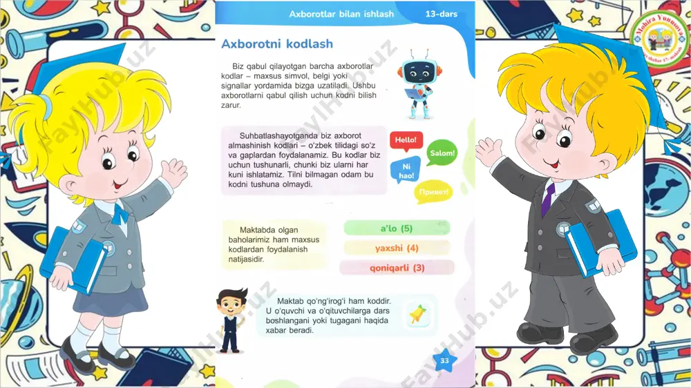 2- sinf informatika 14- dars axborotni dekodlash - Page 3