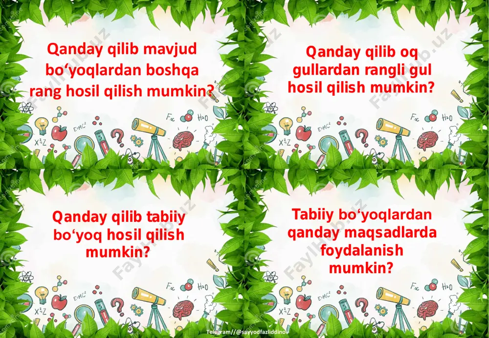 ? yurib ketayotgan vaqtingizda zilzilani sezasizmi? telegram//@sayyodfazliddinov qanday suv havzalarini bilasiz? daryo suvlaridan qanday maqsadlarda foydalanamiz? daryo suvlaridan yana qanday maqsadlarda foydalanish mumkin? qaysi stakandagi suvni dengiz suviga qiyoslash mumkin? telegram//@sayyodfazliddinov tabiatdagi chuchuk suvni qayerlarda uchratish mumkin? suv havzalarining qanday turlarini bilasiz? daryolarni kanallardan qanday farqlash mumkin? qaysi suv havzalaridagi suvni iste’mol qilish mumkin emas? nima uchun? telegram//@sayyodfazliddinov daryo va kanal suvlari loyqaroq bo‘lishiga sabab nima? sizning yashash joyingiz qaysi suv havzasiga yaqin? vulqon otilgan paytda sodir bo‘ladigan yer qimirlashi nima deb ataladi? zilzila ro‘y bergan vaqtda bino ichida to‘g‘ri harakatlanish qoidalariga zid bo‘lgan 2 ta misol ayting. slayd 1 slayd 2 slayd 3 slayd 4 slayd 5 slayd 6 slayd 7 slayd 8 slayd 9 slayd 10 slayd 11 slayd 12 slayd 13 slayd 14 slayd 15 slayd 16 slayd 17 slayd 18 slayd 19 slayd 20 slayd 21 slayd 22