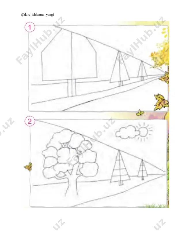 2_sinf_tasviriy_san'at_07_“daraxtlarning_kuzgi_ko’rinishi”_mavzusida - Page 3