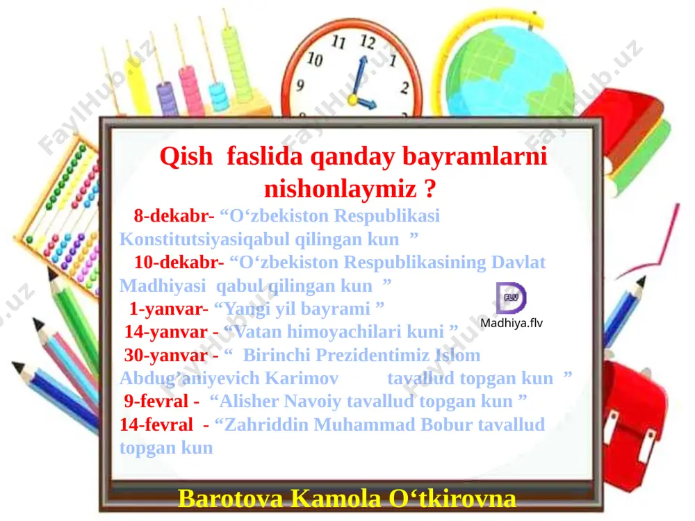 ga chipta olish uchun 2 qatorga teng bo‘linib navbatga turdi. har bir qatorda necha nafardan o‘quvchi bor? 20 ÷ 2 = 10 demak, har bir guruhda 10 tadan o‘quvchi bor. image1.jpeg image3.wmf madhiya.flv oleobject1.bin image4.png image6.png image8.png image10.png image12.png image13.png