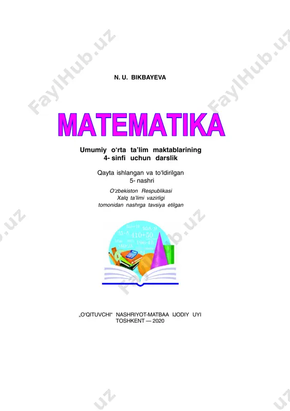 iga 2 ta minglik 6 ta yuzlik va 8 ta o‘nlikka teng bo‘lgan kitob kel- tirildi. nechta kitob keltirilgan? 6 2. har bir tengsizlik uchun a ning shunday qiy- matlarini topingki, natijada tengsizliklar to‘g‘ri bo‘lsin: 200 – a > 198 a · 9 9 3. quyidagi sonlar yordamida to‘g‘ri tengsizliklar tuzing: a) 480, 60, 360, 80, 420, 6, 70; b) 9, 7, 56, 8, 63, 4, 36. 4. quyidagi rasmda tasvirlangan nuqta, kesma va shakllarning nomlarini ayting: ñ ab ed o k mc a b d bo‘linma bo‘linuvchi bo‘luvchi 6 7 420 630 80 9 ko‘paytuvchi ko‘paytuvchi ko‘paytma 8 7 160 9 450 210 5. jadvallarni to‘ldiring: 6. harflarning qanday qiymatlarida tengsizliklar to‘g‘ri bo‘ladi? 7 · y > 35 208 – x 6 73 7 8 4 368 9 117 > 117 3. do‘konda birinchi kun 12 yashik, ikkinchi kun xuddi shunday 9 yashik pecheniy sotildi. agar hamma sotilgan pecheniylar …