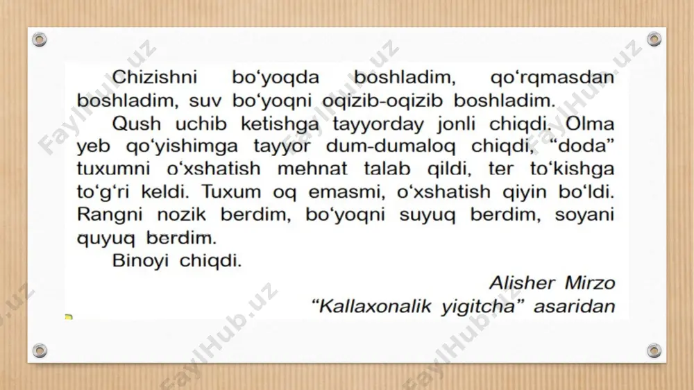 mo`yqalam mo`jizasi mustahkamlash - Page 3