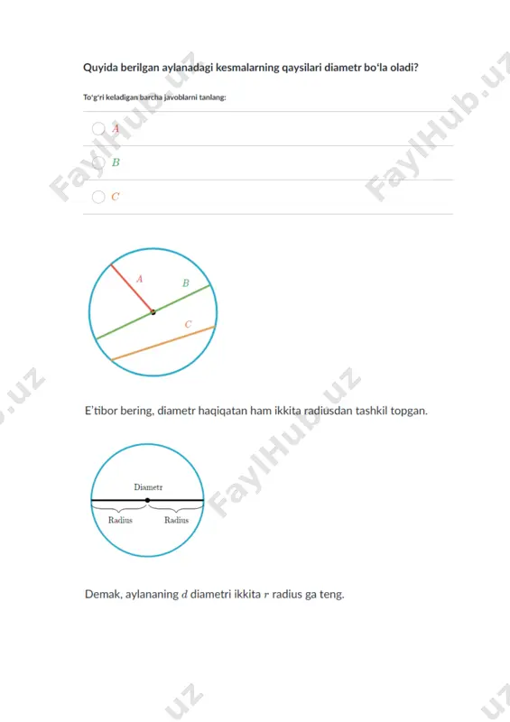 aylana,radius,diametriya - Page 3