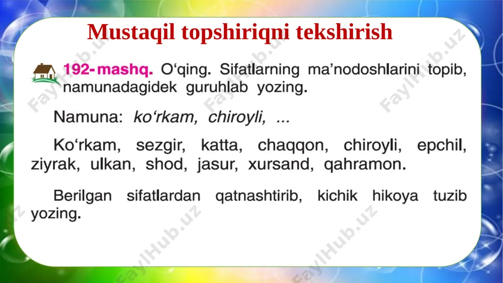 4-sinf.ona tili 193 -195-mashqlar - Page 3