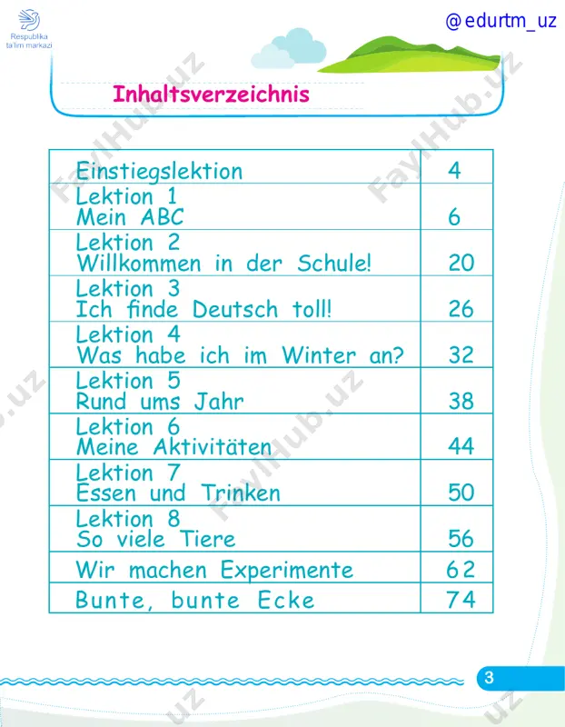 aun. @edurtm_uz 17 stunde 12. buchstaben äu ie 1. schreib die buchstaben und die wörter. äu ie mäuse ziege biene 2. trenne die wörter und schreib. bärmäuse ziegeschlüsselpapageik äseeis bäumelö webieneeulebürsteeurolöwe @edurtm_uz 18 stunde 13. buchstaben ch ck tz tch 1. schreib die buchstaben und die wörter. ch ck tz tsch drache rock kutsche katze 2. lies die wörter und markiere ch ck tz tsch. drachen mütze katze rucksack rock ketschup kutschebuchsechs acht deutschmädchen kuchen @edurtm_uz 19 stunde 14. buchstaben sch, sp, st 1. schreib die buchstaben und die wörter. sch sp st schaf spitzer stern 2. trenne die wörter mit sch sp st. s c h e r e d r a c h e n s c h a f k a t z e s p a t z r o c k s p i t z e r k u c h e n s …