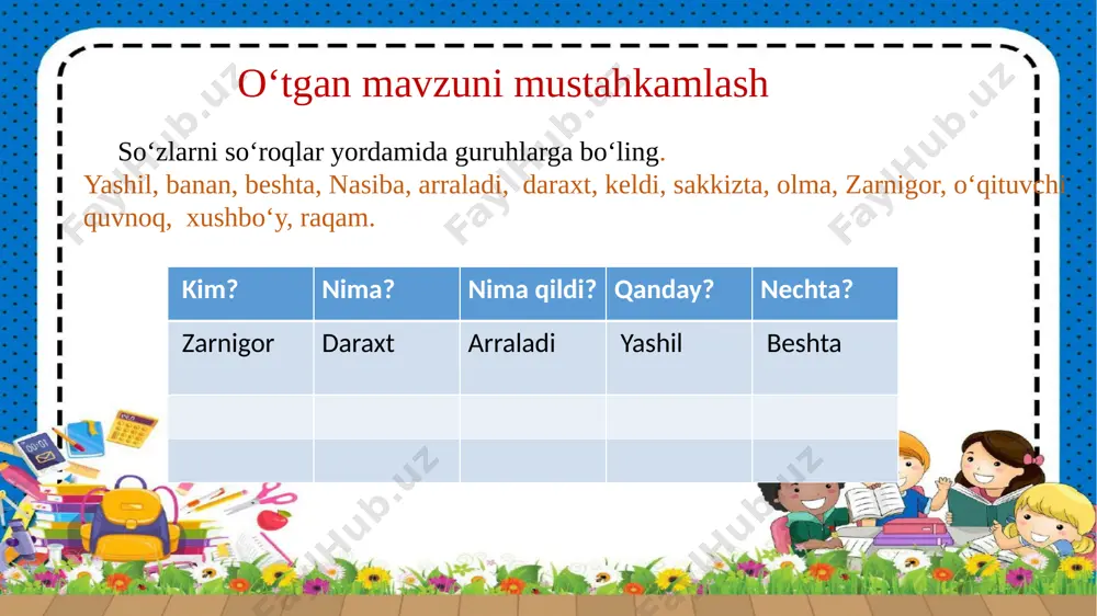 ona tili 4 - sinf 11 noyabr 100-102 mashqlar - Page 3