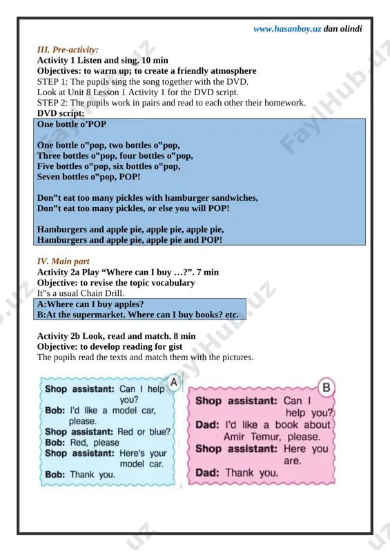 e pupils to look at the homework. check that everybody understands what to do. if necessary, explain that they must read the text on page 44 and colour the picture on page 45 according to the sentences. they must write the name of the shop as well. [image: ] [image: ] vii. evaluation. giving marks additional materials [image: ] [image: ] [image: ] [image: ] [image: ] [image: ] [image: ] [image: ] [image: ] [image: ] [image: ð�ð°ñ�ñ�ð¸ð½ðºð¸ ð¿ð¾ ð·ð°ð¿ñ�ð¾ñ�ñ� at the shop dialogue english] [bookmark: _goback][image: ] siz istagan mavzuda namunaviy dars ishlanmaga buyurtma berishingiz mumkin. biz bilan bog’lanish +998911800985 telegram raqami, @hasanboy_uz ga xabar yuboring. narxi 10 ming so’m to’lov payme yoki click orqali bog’lanish faqat telegram orqali. telefon qilinganda yoki sms yozilganda javob bermasligim ehtimoli yuqori image4.png image5.png image6.png image7.png image8.png image9.png image10.jpeg image11.jpeg image12.png image13.png image14.png image15.png image16.png image17.png image18.png image19.png image20.png image21.png image22.png image23.png …
