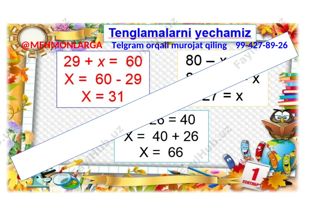 2-sinf matematika 3-chorak ko'rgazma mavzulashgan 2021 - Page 3