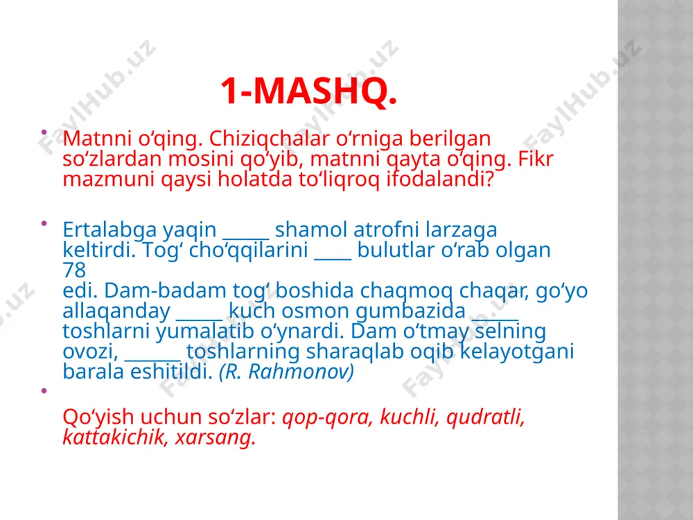 4-sinf ona tili sifat -so'z turkumi - Page 3