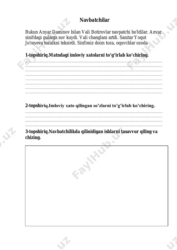 2-sinf ona tili topshiriqlar amaliy daftari - Page 3
