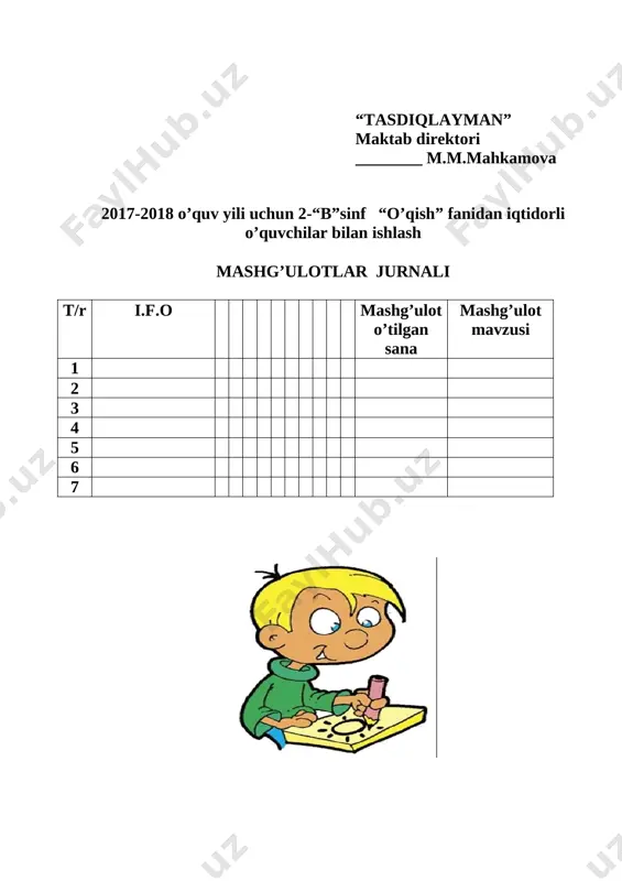 'limi yuzasidan takrorlash. 1 o’qib , qayta hikoya qilib berish 13 alisherning onasi. (a. oripov) 1 o’qib , qayta hikoya qilib berish 14 kenja o'g'il. (o'zbek xalq ertagi) 1 o’qib , qayta hikoya qilib berish 15 yomg'ir. (o'roq saidov) 1 o’qib , qayta hikoya qilib berish 1-dars mavzu: toshkent - o'zbekistonning poytaxti. mavzuga oid tayanch tushunchalar: vatan, istiqlol, poytaxt, tug'ilgan joy, mehr soatlar soni: 1 soat mavzuning qisqacha ta’rifi: vatanni gulshanga o'xshatadi. har bir inson tug'ilib o'sgan yurtining mehridan bahra olishini kuylaydi. vatanni onaga o'xshatadi va undan g'ururlanadi. o’quv jarayonini amalga oshirish texnologiyasi: metod: izohli o'qish, ifodali o'qish, mashq, namoyish qilish, munozara. shakl: jamoa, guruh bilan ishlash. jihoz: vatan ko'chalari, binolar, bog'-rog'lar, unda yurgan o'zbekistonda ishlab chiqariladigan mashinalarning rasmi, a4 formatli qog'oz. nazorat:o’quvchilarning darsda faolligi kuzatilib,hisobga olib boriladi. baholash:o’quvchilar bilimi reyting mezonlari asosida baholanib,dars oxirida e’lon qilinadi. darsning maqsadi maqsadlar: ta'limiy: o'quvchilaming to'g'ri, ifodali va ravon o'qish ko'nikmalarini takomillashtirish, nasriy …