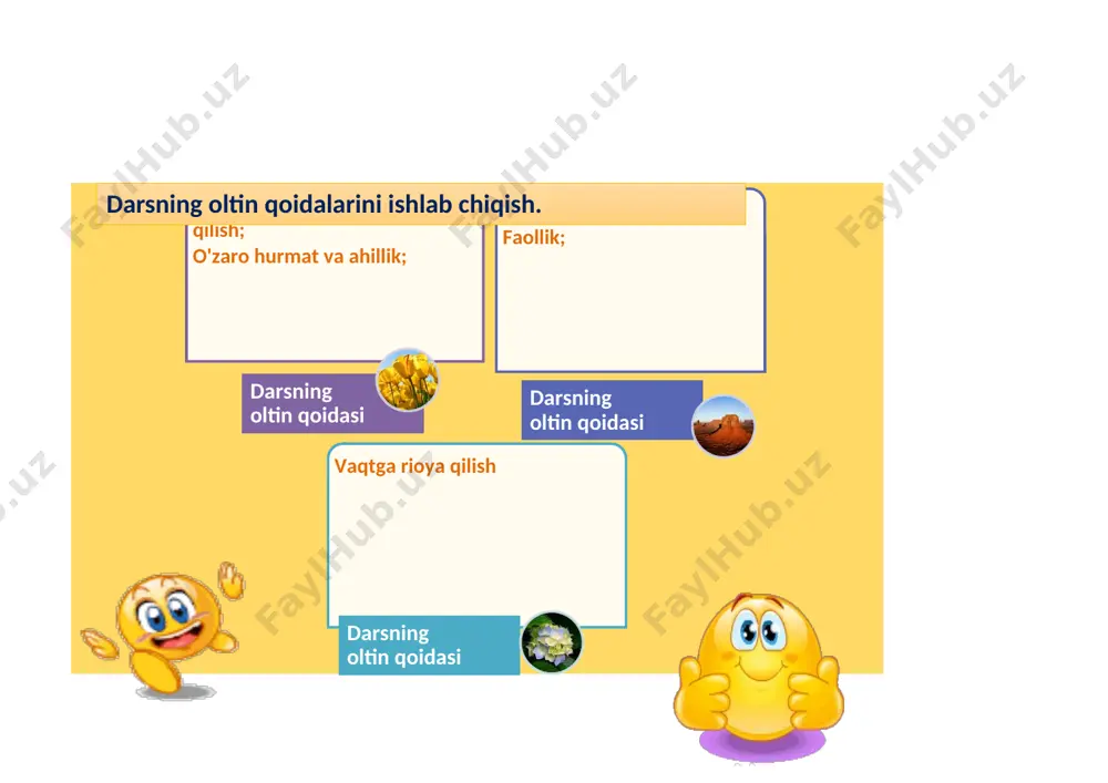 yga vazifa: · mavzuni o’qib mazmunini gapirib berish · etiboringiz uchun rahmat. darsning oltin qoidasi darsning oltin qoidasi darsning oltin qoidasi "ong qo'l qoidasi" ga rioya qilish; o'zgalar fikrini tinglay olish; vaqtga rioya qilish o'zaro hurmat va ahillik; faollik; image5.gif image6.png image7.png image8.png image9.emf image10.gif image11.wmf image12.png image13.jpeg image14.png image1.gif image2.jpeg image3.jpeg image4.jpeg m avzu: kvadrat 2 - sinf matematika fanidan m avzu: kvadrat 2 - sinf matematika fanidan