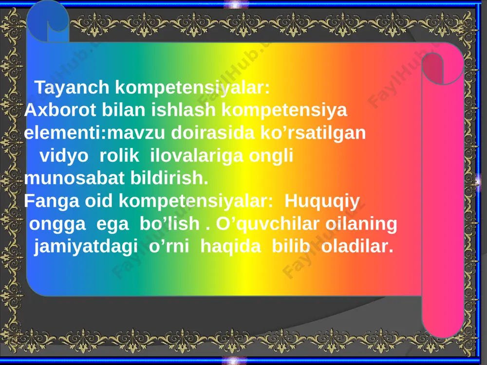 zidentimiz tavallud topgan sana – 30 yanvar kunini keng nishonlash va 2 sentyabr kunini xotira kuni sifatida yod etish belgilab qo'yildi. islom karimov – o'zbekiston respublikasi davlat mustaqilligining asoschisi islom karimov suveren va mustaqil o'zbekistonni barpo etish, xalqparvar demokratik huquqiy davlat yaratish, fuqarolar tinchligi va milliy totuvlikni ta'minlash ishiga qo'shgan ulkan hissasi hamda bu borada matonat va jasorat ko'rsatganligi uchun «o'zbekiston qahramoni» unvoni, «mustaqillik» va «amir temur» ordenlari bilan taqdirlangan. shuningdek, u bir qancha xorijiy davlatlar va nufuzli xalqaro tashkilotlarning faxriy unvoni, orden va medallari bilan ham mukofotlangan. o'zbekiston respublikasining birinchi prezidenti, o'zbek xalqining buyuk farzandi islom abdug'anievich karimovning so'nmas xotirasi butun xalqimizning qalbida abadiy saqlanib qoladi. o'zbekiston respublikasi prezidenti shavkat miromonovich mirziyoev 1957 yil 24 iyulda jizzax viloyatining zomin tumanida shifokor oilasida tug'ilgan. millati – o'zbek. 1981 yili toshkent irrigatsiya va qishloq xo'jaligini mexanizatsiyalash muhandislari institutini tugatgan. muhandis-mexanik mutaxassisligiga ega. texnika fanlari nomzodi, dotsent. mehnat faoliyatini 1981 yilda toshkent …