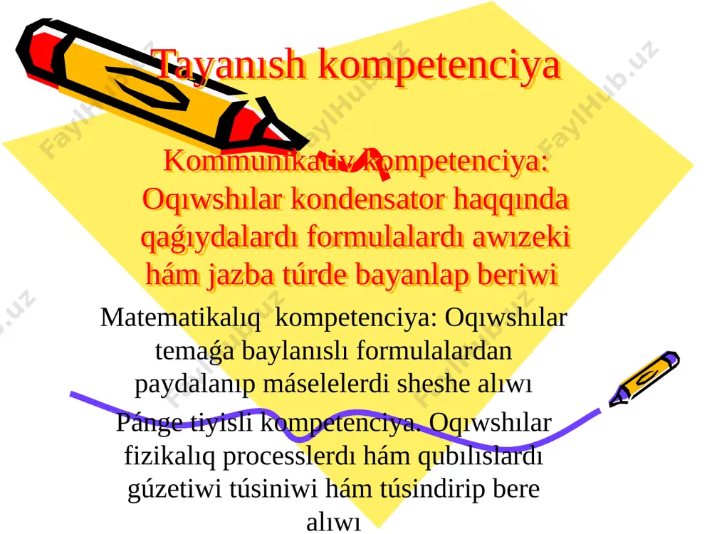 29-sabaq. elektr sıyımlıǵı. kondensatorlar - Page 3