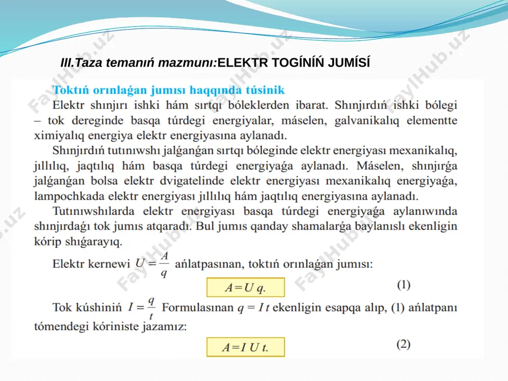 33-tema àlektr tog'inin' jumisi - Page 3