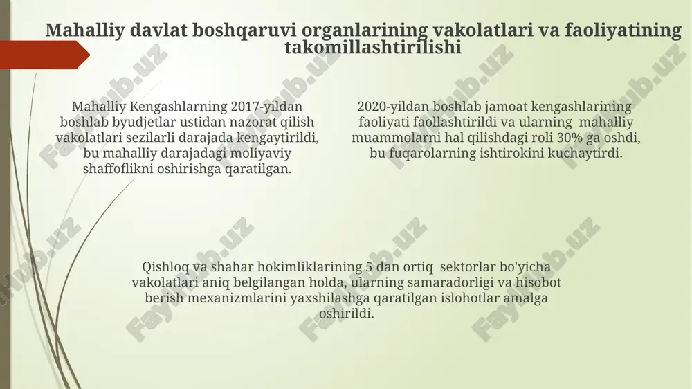mustaqillik yillarida davlat boshqaruvi tizimidagi islohatlar - Page 4