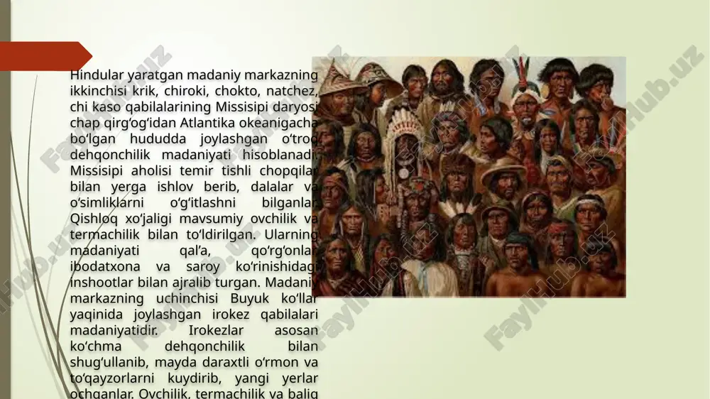 chilik xo‘jaligiga ega bo‘lganlar. ular o‘rmonlarni toshboltalar bilan kesib, daraxtlarni kuydirganlar, kul bosgan dalani yog‘och bilan kavlab urug‘ sepganlar. ular kakao daraxtini birinchilardan bo‘lib o‘stirib, mevasidan ichimlik tayyorlaganlar. atsteklar davlati 7-sinf jahon tarixi darsligidan ma’lumki, mexiko vodiysining tabiiy boy liklarga boy va unumdor yerlariga shimoldan atstek va tenochka qabila lari kirib kelib joylashgan edi. vodiydagi mahalliy aholi qarshiligiga uchragan atsteklar teskoko ko‘lidagi orollarga borib o‘rnashadi. ular mashaqqatli mehnat evaziga orollarni o‘zlashtirib, 1325-yilda tenochtitlan (tenoch kalar shahri)ga asos soladilar. ammo atsteklar va tenochkalar o‘zlaridan kuchli bo‘lgan tepanek qabilasiga tobe bo‘lib, ularga soliq to‘lab turganlar. tepaneklarga yollanma askar sifatida xizmat qilgan atsteklar harbiy o‘ljalar bilan birga bosib olingan shaharlar aholisidan yig‘iladigan o‘lponning bir qismini ham olganlar. bu tenochtitlan shahrining iqtisodiy o‘sishi va aho lisining ko‘payib borishini ta’minlab, shahar aholisi 1376-yilda shaharning birinchi tlatoanisi (oliy hukmdor)ni saylab, atsteklarning dastlabki hukmron sulolasiga asos soladilar atsteklar hukmdori montezuma i xv asr o‘rtalarida poytaxt tenochtitlanda katta …