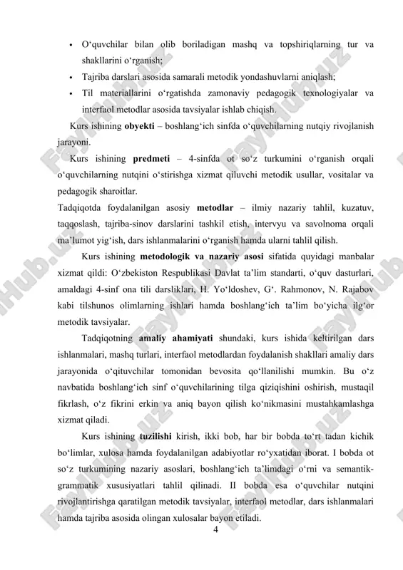 n, hayvon, buyum, tushuncha, hodisa, holat va boshqa mavjudotlarni ifodalashga xizmat qiladi. otlar ko‘plab grammatik kategoriyalarga ega bo‘lib, ular til tizimida mustaqil so‘z turkumi sifatida ajralib turadi. otlarning grammatik belgilari ularni boshqa so‘z turlaridan farqlashda muhim mezon bo‘lib xizmat qiladi. otlarning shakllanishi va ishlatilishi morfologik, sintaktik va semantik jihatdan o‘ziga xos xususiyatlarga ega. morfologik jihatdan otlar son, egalik, kelishik, tegishlilik kabi grammatik kategoriyalarga ega. masalan, son kategoriyasida otlar birlik va ko‘plik shaklida bo‘ladi: “kitob – kitoblar”, “daraxt – daraxtlar”. egalik kategoriyasi esa otlarning kimga tegishli ekanligini bildiradi: “kitobim”, “do‘stingiz”, “o‘qituvchilari”. kelishik kategoriyasi otlarning gapda qanday sintaktik rolda kelayotganini bildiradi: “do‘st (kim?)”, “do‘stni (nimani?)”, “do‘stga (kimga?)” kabi shakllarda ifodalanadi.[footnoteref:1] [1: abdullaeva m. “boshlang‘ich sinfda o‘qish fanini o‘qitish metodikasi”. toshkent, 2021. ] otlarning semantik jihatdan tasnifi ham muhim ahamiyatga ega. ular ma’nosiga ko‘ra quyidagilarga ajratiladi: aniq va mavhum otlar, jonsiz va jonli otlar, umumiy va otli otlar. aniq otlar maxsus nomga ega …