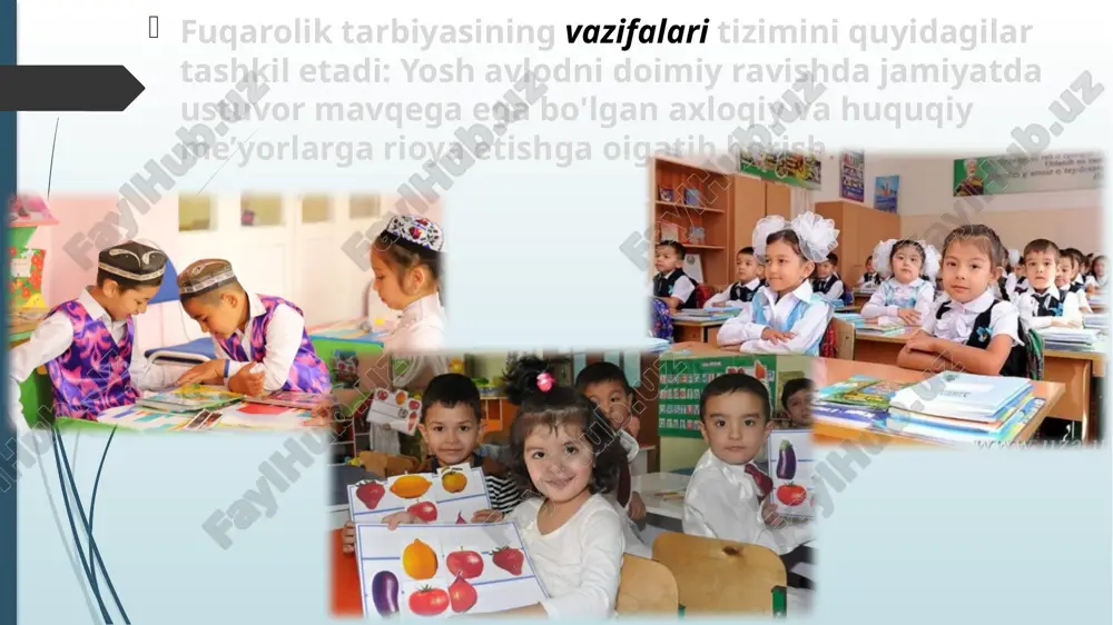 sizlikning qonuniy bo'lishiga erishish, davlat konstitutsiyasi va ramzlarini, shuningdek, fuqarolik huquq va burchlarini hurmat qilish, yuridik xizmatlarga nisbatan ehtiyojni qaror toptirish, har qanday ko'rinishdagi huquqbuzarliklarga qarshi murosasiz kurashni tashkil etish)ni shakllantirish. e’tiboringiz uchun raxmat image1.png image2.jpg image3.jpg image4.jpg image5.jpg image6.jpg image7.jpg image8.jpg image9.jpg image10.jpg image11.jpg image12.jpg image13.jpg image14.jpg image15.jpg image16.jpg image17.jpg image18.jpg image19.jpg image20.jpg image21.jpg image22.jpg image23.jpeg /docprops/thumbnail.jpeg