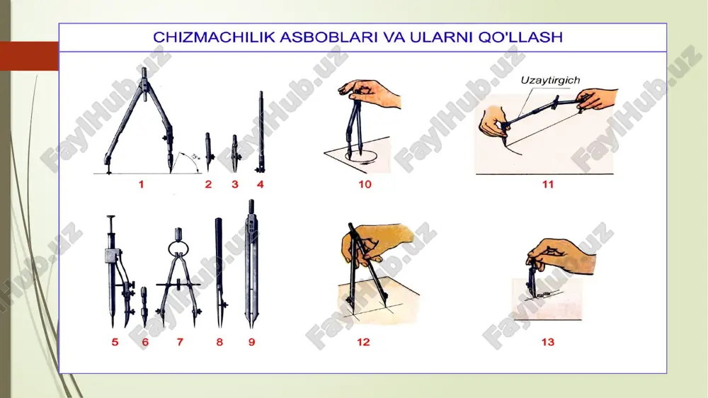 di. yoki aylanani kesib o'tib yoki tashqariga proeksiyalanib o'lchash mumkin 'diametr' so'zini o'rniga , o'lchov oldiga • shu belginini qo'yish orqali amalga oshiriladi. qachonki radiusni ko'rsatayotganingaizda, agar imkoni bo'lsa, uning markazini ko'rsating. radius haqiqiy omlchovi tashqi chiziq oldida yoki undan tashqarida ko'rsatish mumkin. radius so'zini r bilan almashtiriladi va o'lchov oldiga qo'yiladi. agarda yuqoridagi usullar bilan kichik radius va diametrlarni o'lchab bo'lmasa chiquvchi chiziqlar bilan ifodalash mumkin. chiquvchi chiziq ingichka bo'lishi kerak va u jismga strelkalar bilan yoki tashqi chegaraga nuqta bilan ko'rsatib yakunlanishi kerak. agar boshqa o'lchov qo'yilsa uzun chiquvchi chiziqlardan qochish kerak. chiquvchi chiziq boshqa chiziq bilan har doim o'tkir burchak ostida uchrashadi. o'lchovlar chizmada qaytarilishi kerak emas. chizmaning ko'p ko'rinishlari chizilgan bo'lsa ham o'lchov bir marotaba qo'yiladi. bu qoidaga faqat bitta istisno bor. agar bitta o'chov kiritish bilan u yana ko'p kichik o'lchovlar qo'shilishidan hosil bo'lganda ruxsat beriladi. bu o'lchov turlari " yordamchi o'lchovlar" deb nomlanadi va …