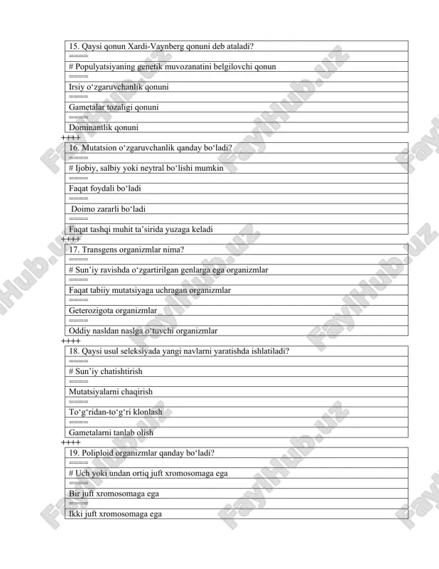 genetika fanidan misollar - Page 4