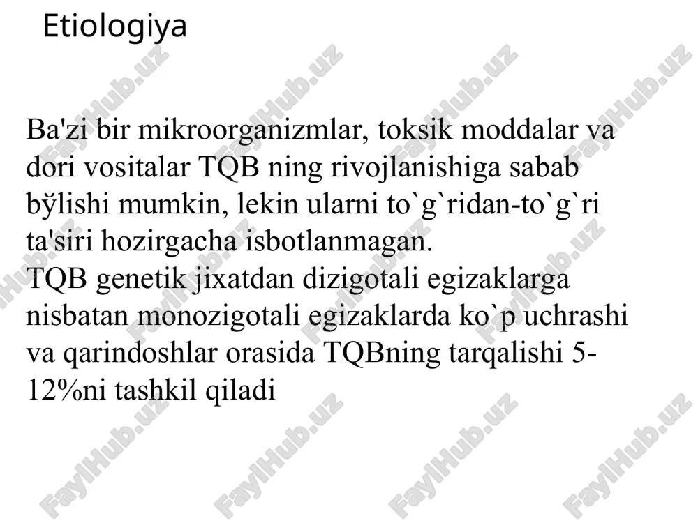 нефротик синд-ром билан, пешоб синд-роми) менингоэнцефало-поли-ради-куло-неврит поли-нейро-патия laborator tekshiruvlar qon umumiy tahlili peshob umumiy tahlili le hujayralar antinuklear antitanalar sik rf past titrlarda ekg exoks yurak-qon tomir, nafas, oshqozon-ichak, buyrak, markaziy asab tizimilarini laborator-instrumental tekshirish igg, igm qiyosiy tashxis tqb ga o`xshaydigan 40 ta kasallik mavjud, ayniqsa kasallik debyutida. 1. revmatoid artrit 2.utkir revmatik isita 3.tizimli sklerodermiya 4. tizimli vaskulitlar davolash glyukokortikosteroidlar intensiv terapiya puls terapiya kombinasiyalangan puls terapiya 4- aminoxinolin preparatlari delagil plakvenil yaqnv ekstrokorporal davolash usullari plazmaferez gemosorbsiya gemodializ tqbli bemorlarni davolashning dasturli usuli prognoz xozirgi kunda tkb ni prognozi ancha yaxshilandi. tashxis qo`yilgandan so`ng bemorlarnning xayoti davomiyligi 10 yildan so’ng 80%, 20 yildan so’ng –60%. lekin, tkb da o’lim ko`rsatkichi populyasiyada 3 marta yuqori. @dermatologyalbum