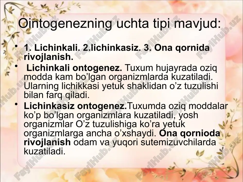 organizmlarning individual rivojlanishi - Page 4