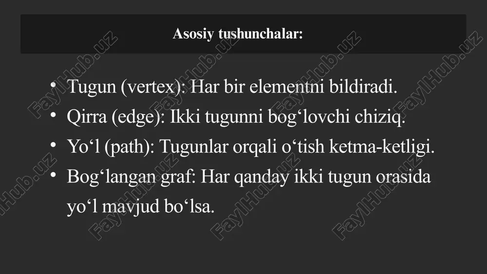 graflar nazariyasi va sohada qo’llanilishi fanidan - Page 4