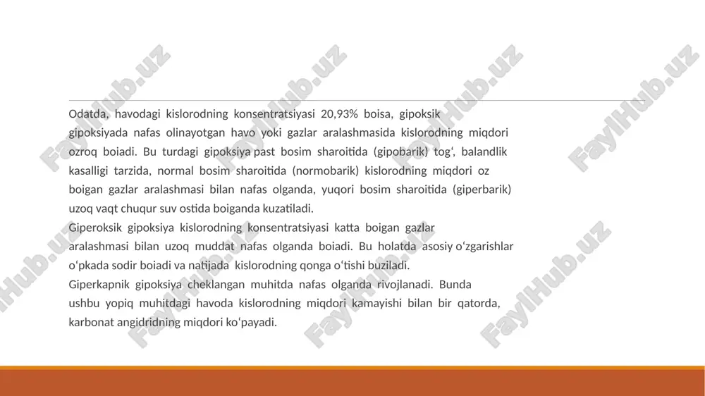 hrayadi, pleral bo‘shliqlardagi bosim ortadi. venoz bosim kamaygani holda, arterial bosim koiariladi. puls tezlashadi. siydik,maniy, axlatning ajralishi bilan kechadigan kuchli klonik talvasalar 'kuzatilishi mumkin. talvasalar tufayli tana qismlarining atrofdagi jismlarga urilishi natijasida turli jarohatlar vujudga kelishi mumkin va bu holatda ulami o‘zga shaxs tomonidan yetkazilgan jarohatlardan farqlash zamrati tugiladi. bu bosqichning davomiyligi ham bir minut atrofida boiishi mumkin. nafasning qisqa vaqtga to ‘xtashi yoki nisbiy tinchlik bosqichi. organizmda karbonat angidridining juda ko‘payib ketishi natijasida adashgarf^nervning o‘ta ta’sirlanishi hamda nafas olish markazi qo‘zg‘aluvchanligining pasayishi natijasida nafas olish to‘xtaydi. arteril va venoz bosimlar pasayadi, puls sekinlashadi, mushaklar bo‘shashadi, reflekslar so‘na boshlaydi. bu bosqich 30-40 sek. davom etadi. terminal nafas olish bosqichi. orqa miyadagi nafas olish mushaklarini boshqaruvchi markazlaming faollashuvi natijasida onda-sonda noritmik, turli chuqurlikdagi nafas olish harakatlari vujudga kelib, ular ko‘pincha ogizni ochilishi bilan birga kuzatiladi. gemodinamikaning o‘zgarishi xaotik boiib, ushbu bosqichningoxirida arterial bosim o‘ta pasayib ketadi, reflekslar yo‘qoladi. ayrim holatlarda kuchli …